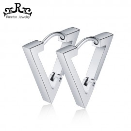Rinntin JEWELS stainless steel Stud Earring Triangle Shape With Gold silver Color  Beautiful Fashion Jewelry For Women DGTE100