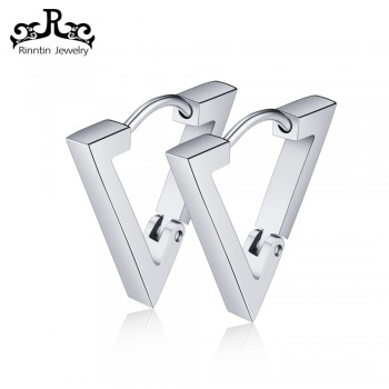 Rinntin JEWELS stainless steel Stud Earring Triangle Shape With Gold silver Color  Beautiful Fashion Jewelry For Women DGTE100