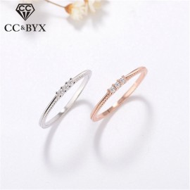 CC Simple Rings For Women 925 Silver Double Color Tail Ring Bridal Wedding Engagement Party Accessories Drop Shipping CC1461