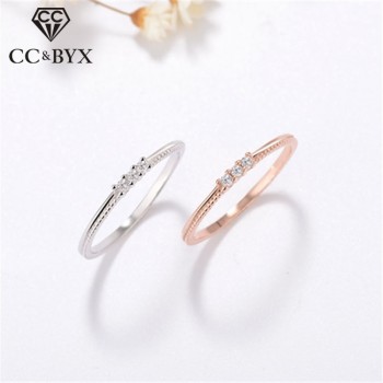 CC Simple Rings For Women 925 Silver Double Color Tail Ring Bridal Wedding Engagement Party Accessories Drop Shipping CC1461