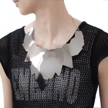 MANILAI Shiny surface Alloy Statement Necklaces Women Steampunk Big Leaf Design Collar Choker Necklace 2018 Fashion Jewelry