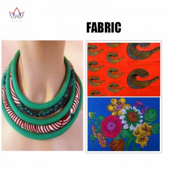 BRW 2019 Ankara Fabric Necklaces Multi-layered  Handmade Jewelry Necklaces African Bib Statement Necklaces Tribal Jewelry WYX34