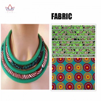 BRW 2019 Ankara Fabric Necklaces Multi-layered  Handmade Jewelry Necklaces African Bib Statement Necklaces Tribal Jewelry WYX34