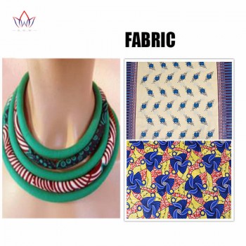 BRW 2019 Ankara Fabric Necklaces Multi-layered  Handmade Jewelry Necklaces African Bib Statement Necklaces Tribal Jewelry WYX34