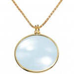 6x Magnifier Pendant Necklace Magnify Glass Reeding Decorativ Monocle Necklace