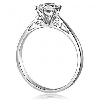 CC Classic Bridal Wedding Rings For Women 0.3ct 0.5ct Six Claw Propose Engagement Ring Accessories Non Fading Bijoux Femme CC821