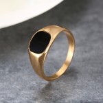 Signet Seal Biker Ring Vintage Stainless Steel anel masculino Polished Finger Rings For Men Jewelry Accessories