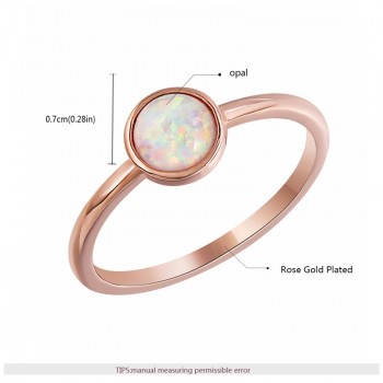 ROXI Charm Round Opal Ring Jewelry Bague Femme Rose Gold Color Engagement Ring Wedding Rings for Women Drop Shipping Size 6 -9