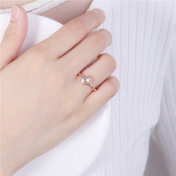 ROXI Charm Round Opal Ring Jewelry Bague Femme Rose Gold Color Engagement Ring Wedding Rings for Women Drop Shipping Size 6 -9