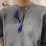 2017 New Gold Color Torques Collares Fashion Steampunk Long Tassel Choker Necklaces amp; Pendants Women Jewelry Statement Collier