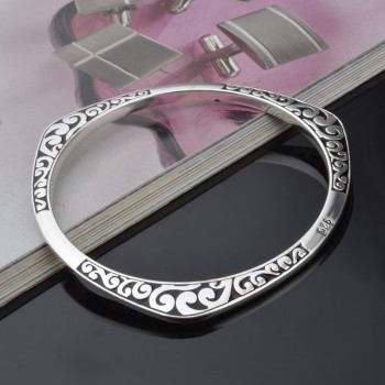 New Arrival 925 Antique Silver Tibetan Bracelets Women Cuff Bracelet Bangle Hot Sale luxury925 Jewelry free shipping