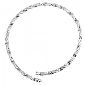 Hottime Chain Necklaces Gold-color 316L Stainless Steel Health Energy Germanium Bio Magnetic Necklace for Women Men Jewelry
