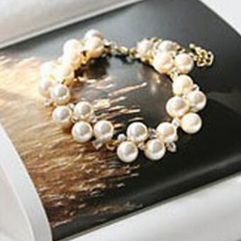 Female Braclets New Design Luxurious Charm Crystal Cubic Zircon Simulated Pearl Beads Bracelet For Women Jewelry