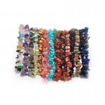 2018 New 7 Chakra Natural Stone Gravel Ball Bracelet Quartz Ball Stone Bracelet Ladies Mens Wholesale Free Shipping