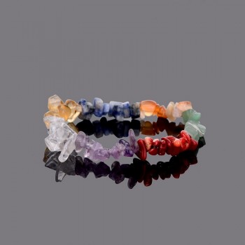 2018 New 7 Chakra Natural Stone Gravel Ball Bracelet Quartz Ball Stone Bracelet Ladies Mens Wholesale Free Shipping