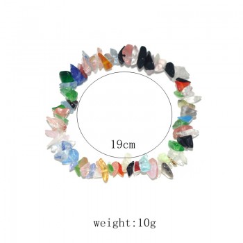 2018 New 7 Chakra Natural Stone Gravel Ball Bracelet Quartz Ball Stone Bracelet Ladies Mens Wholesale Free Shipping
