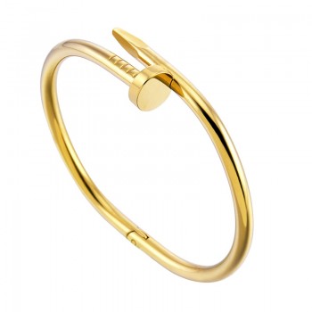 HOMOD Hot Sale From Factory Price Sale Fashion Personality Style Women Nail Bracelet Titanium Stainless Steel Open Couple Bangle