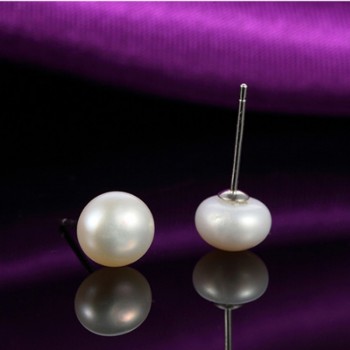 Fashion Women Natural Freshwater Pearl 925 Silver Earrings White Pink Handmade Pearl Bridal Earrings Wholesale  2018 Trend