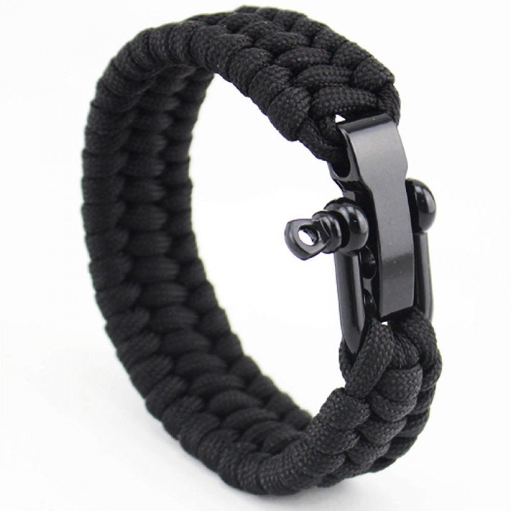 New Arrival Mens Stainless Steel Anchor Shackles Black Leather Bracelet Surf Nautical Sailor Men Wristband Fashion Jewelry