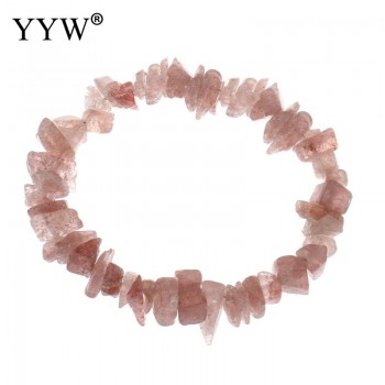 YYW Natural Gems Stone Wristband Bracelets Womens Simple Circle Chips Nuggets Clear Quartz Opal Moonstone Stone Bracelets