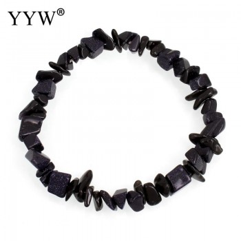 YYW Natural Gems Stone Wristband Bracelets Womens Simple Circle Chips Nuggets Clear Quartz Opal Moonstone Stone Bracelets