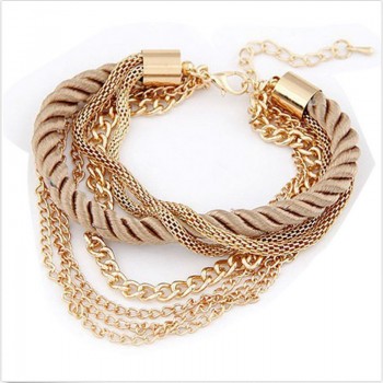 Fashion Charm Multilayer Bracelet for Women 6 Style Gold Rhinestone Bangle Jewelry Cuff Bracelet HOT Selling