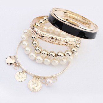 Fashion Charm Multilayer Bracelet for Women 6 Style Gold Rhinestone Bangle Jewelry Cuff Bracelet HOT Selling