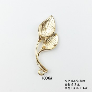 10pcs/lot Wholesale High Quality Fashion Gold Color Charm Leaf Hollow Leaves Charms Pendant For Necklace Jewelry Accessories
