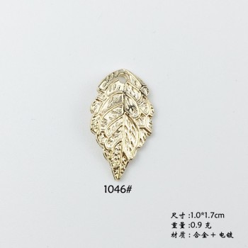 10pcs/lot Wholesale High Quality Fashion Gold Color Charm Leaf Hollow Leaves Charms Pendant For Necklace Jewelry Accessories