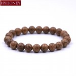 HYHONEY 8MM beads Men Jewelry Buddhist Prayerartificial Wood Beads Buddha Bracelet men Bijoux