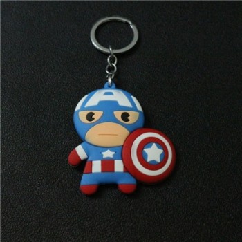 2018 New Superheros Cosplay Cute Keychains Spiderman Batman Captain America And Superman PVC Action Figure Model Jewelry