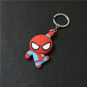 2018 New Superheros Cosplay Cute Keychains Spiderman Batman Captain America And Superman PVC Action Figure Model Jewelry