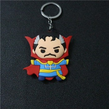 2018 New Superheros Cosplay Cute Keychains Spiderman Batman Captain America And Superman PVC Action Figure Model Jewelry