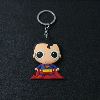 2018 New Superheros Cosplay Cute Keychains Spiderman Batman Captain America And Superman PVC Action Figure Model Jewelry