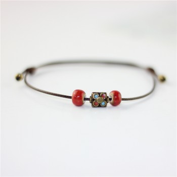 National Wind Restoring Ancient Ways Is The High Temperature Glaze Ceramic Handmade Trinkets Womens Fashion  Bracelets #1737
