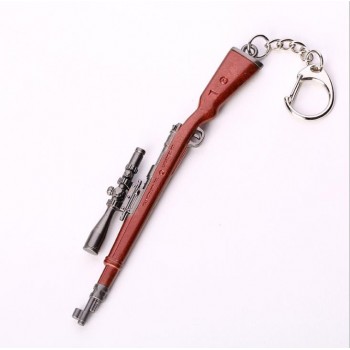 Game PUBG AWM M24 98K ALL Rifle Model Playerunknowns Battlegrounds Cosplay Costumes Props Alloy Armor Key Chain Keychain