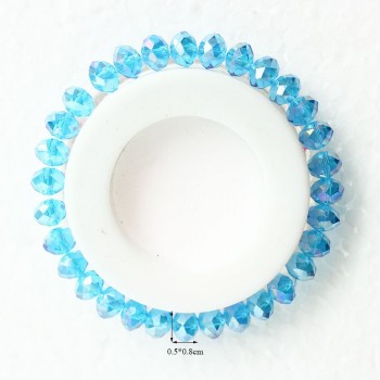 ISINYEE Fashion 8MM Glass Crystal Beaded Bracelets Rope Distance Bracelet Femme For Little Girls Women Handmade Wrap Jewelry