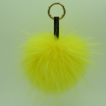 Luxury 15cm Fluffy Raccoon Fur Ball Keychain Real Fur Keychain Pom pom Key Chain Pompom Keyring Charm Women Bag Pendant Dec