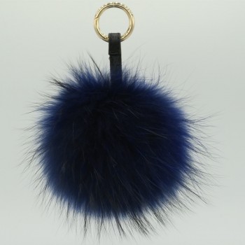 Luxury 15cm Fluffy Raccoon Fur Ball Keychain Real Fur Keychain Pom pom Key Chain Pompom Keyring Charm Women Bag Pendant Dec