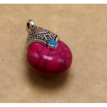 Tibetan Silver Charms Water Drop Beads Natural Stone Pendants For Jewelry Making Diy Necklaces Bracelets Accessories