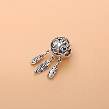 Slovecabin 2018 Summer Spiritual Dream Catcher Dangle Charm Pendants 925 Sterling Silver Making Jewelry Fit Charms Bracelet