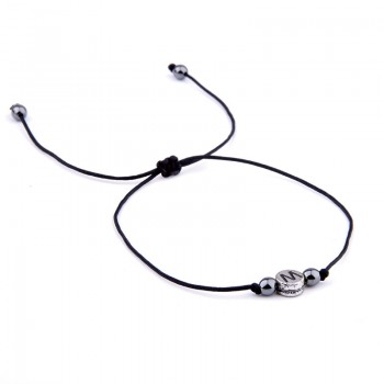 Handmade Lucky Thread String Rope Hematite Beads Bracelet for Women Men A-Z Letter Name Bracelets Couple Kids Female Jewelry
