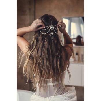Full Crystal Diamante head band hair jewelry wedding bridal head Jewelry,head chain birthday gift boho