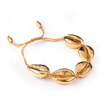 aliexpress NATURAL PUKA SHELL BRACELET GOLD SHELL cowry bracelets boho fashion beach  seashell women bracelets jewelry