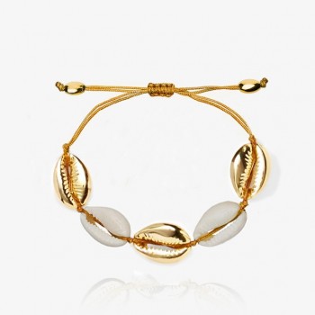 aliexpress NATURAL PUKA SHELL BRACELET GOLD SHELL cowry bracelets boho fashion beach  seashell women bracelets jewelry