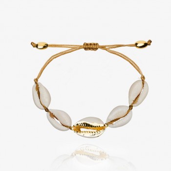 aliexpress NATURAL PUKA SHELL BRACELET GOLD SHELL cowry bracelets boho fashion beach  seashell women bracelets jewelry