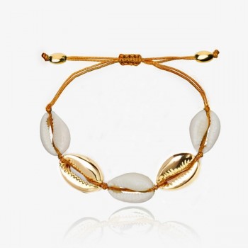 aliexpress NATURAL PUKA SHELL BRACELET GOLD SHELL cowry bracelets boho fashion beach  seashell women bracelets jewelry