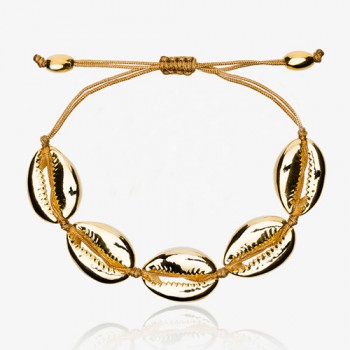 aliexpress NATURAL PUKA SHELL BRACELET GOLD SHELL cowry bracelets boho fashion beach  seashell women bracelets jewelry