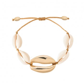 aliexpress NATURAL PUKA SHELL BRACELET GOLD SHELL cowry bracelets boho fashion beach  seashell women bracelets jewelry