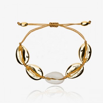 aliexpress NATURAL PUKA SHELL BRACELET GOLD SHELL cowry bracelets boho fashion beach  seashell women bracelets jewelry